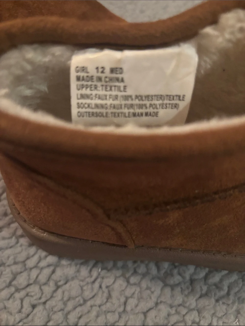 Sonoma Kids Tan Suede Fleece-Lined Ankle Boots